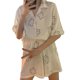 thumbnail image 1 of Conjunto de pijama para mujer, conjunto de pijama para mujer, conjunto de pijama de verano blanco, pijama de dos piezas, rendimiento confiable, 1 of 9