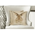 thumbnail image 4 of Ambesonne Vintage Throw Pillow Cover 2 Pack, Dots Bunny Geometric, 20", Pale Brown, 4 of 6