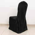 thumbnail image 3 of BalsaCircle Black Crushed Crinkle Taffeta Stretchable Banquet Chair Cover Party Events Home, 3 of 8