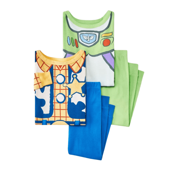 Disney Toddler Boys 4pc Snug Fit Toy Story Cotton Pajama Set Woody & Buzz 3T