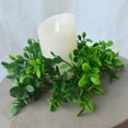 Tookss Artificial Eucalyptus Candle Wreaths Lightweight Candle Ring For