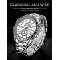 thumbnail image 2 of Longbo 8833 Men Watch Luminous Stainless Steel Fashion Casual Quartz Wrist Watch, 2 of 5