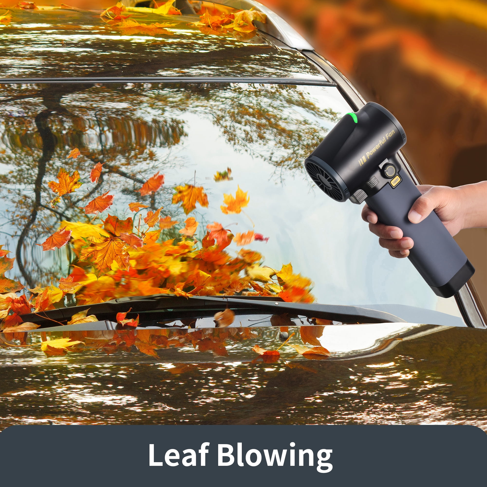 Car Dryer Fan, Cordless Leaf Blower, 64MM Handheld with 1600g Instant Thrust, Rechargeable 4000mAh Battery and Charger