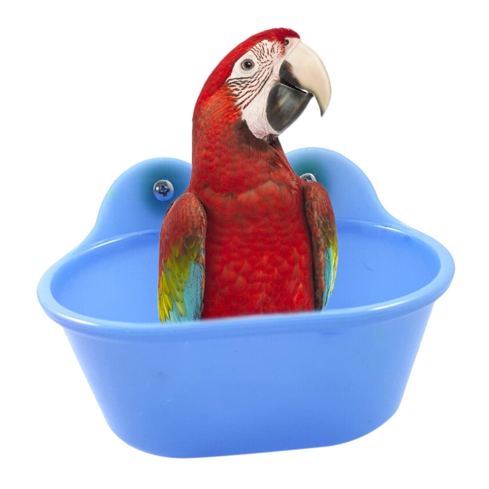 Akoyovwerve Bird Bath Tub Parrot Food Bowl Plastic Food Box Walmart