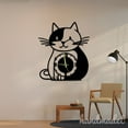 thumbnail image 5 of Handmadetneonsign Cute Cat Wall Clock Unique, Pet Year Date Round Wall Clock, Text Oversize Wall Clock 59646, 5 of 5