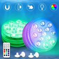thumbnail image 4 of Luces de Piscina Luces LED Sumergibles con Control Remoto RF, 13 LED Luz SubacuáTica Impermeable con Imanes Ventosas Paquete de 2, 4 of 5