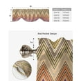 thumbnail image 5 of Ethnic Style Stripes Abstract Design Window Curtain Kitchen Cabinet Coffee Tie-Up Valance Curtain Rod Pocket Short Curtain, 5 of 6