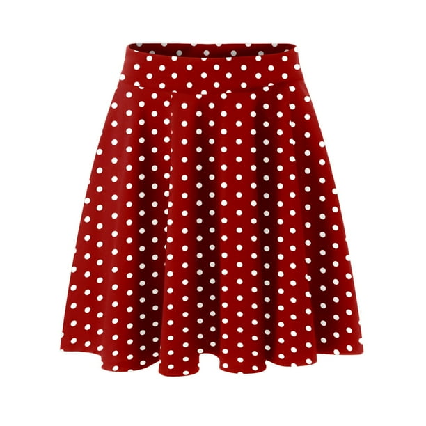 Minifalda clásica con cintura elástica para mujer: falda elegante y casual de corte A, 95 % poliéster, tallas reales, para todas las estaciones - S-XXL