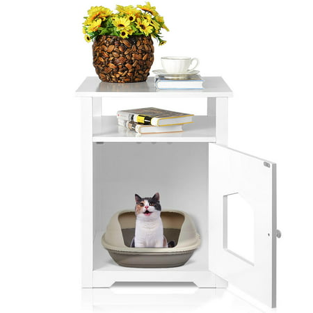 Livingbasics Cat Furniture House Table De Nuit A Enclos Pour Litiere A Chat Walmart Canada