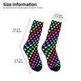 thumbnail image 2 of Uemuo Rainbow Hearts Printed Kids Boys Socks Seamless Crew Socks Crazy Funny Athletic Sport Socks for Children, 2 of 6