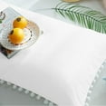 thumbnail image 6 of DNG Creations 4 Piece Pom Pom Sheet Set 100% Egyptian Cotton, White Pom-Pom Fringe Solid Pattern 12 Inch Deep Pocket ( Solid White - Twin ), 6 of 7