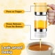 thumbnail image 2 of Tarro Dispensador de Miel, Gotero de Vidrio Antigoteo de 10 Oz con Asa, Dispensador de Jarabe de Miel para Pan, Café o Té, 2 of 7