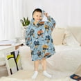thumbnail image 6 of FORMRS Wearable Blanket Hoodie with Sleeves for Kids Cozy Flannel Sweatshirt, Cartoon Hockey Pattern, 6 of 7