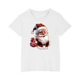 thumbnail image 4 of Zwiiyzr 3-14Y Toddler Boy Girls Christmas Shirts Short Sleeve Round Neck T-Shirt Christmas Graphic Tees Holiday Tops Toddler To Big Kids White, 4 of 5