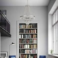 thumbnail image 3 of DENEST Modern French Empire Silver Electric Adjustable Crystal Pendant Chandelier, 3 of 17