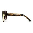 thumbnail image 4 of Womens 90s Chic Designer Thin Plastic Sunglasses Brown Tortoise Brown, 4 of 4