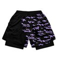 thumbnail image 1 of Pantalones cortos de compresión de Anime para hombre, ropa deportiva para gimnasio, 2 en 1, doble capa, entrenamiento, Fitness, rendimiento, 1 of 5