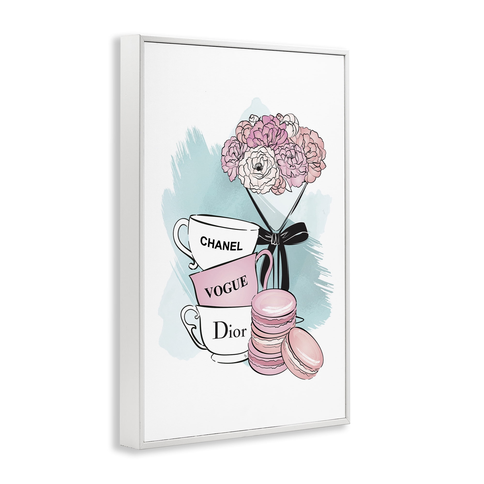 Stupell Industries Fashion Tea Party Food & Beverage Painting White Framed Art Print Wall Art, 20 x 30