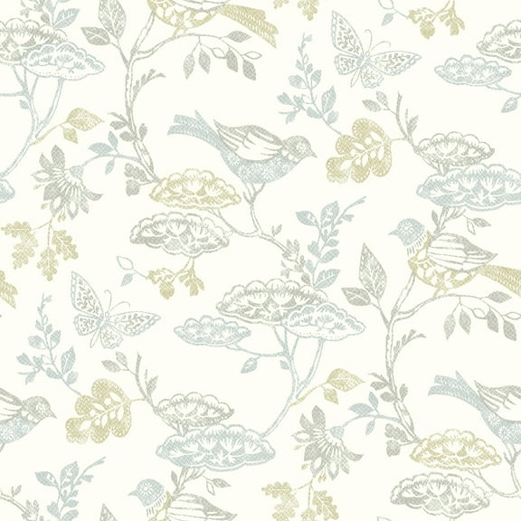 Chesapeake Malmo Multicolor Trail Wallpaper, 20.5-in by 33-ft