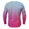 thumbnail image 4 of Long Sleeve T Shirts for Men Big & Tall S-5X Plus Size Tshirts Shirt Mens Casual Gradient Printed Pullover Breathable Going-Out Workout Tees Tops, 4 of 4