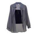 thumbnail image 2 of Lapel Long Sleeve Women Shirt Women's Summer Chiffon Lapel Shirt Coat Long Sleeve Single Breasted Thin Sun Protection for Women, 2 of 5