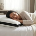 thumbnail image 5 of Dormeo Dark King Ergonomic Pillow, Cooling Gel and Memory Foam for Side, Back, and Stomach Sleepers, 18" W x 34" L x 5" H, 5 of 13