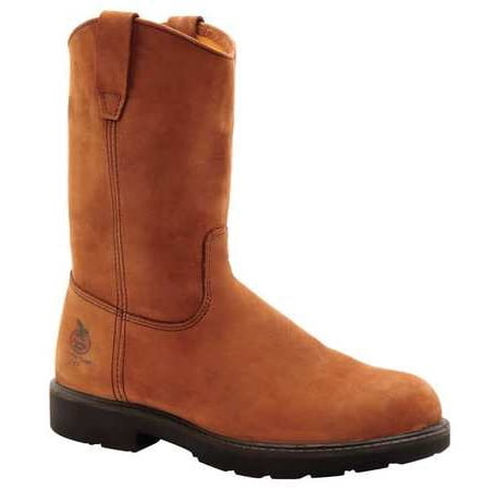 Georgia Boot Size 10-1/2 Steel Toe Work Boots, Men's, Brown, W, G4673 105 WIDE