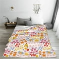 thumbnail image 5 of Zufioo Colorful Floral Fleece Blanket Queen Size,Plush Bed Blanket,Ultra Soft Throw Blanket,Plush Fuzzy Cozy Blanket Perfect for Bed,Couch-50"x40", 5 of 7