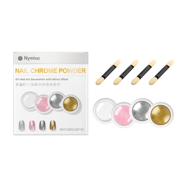 Kit de manicura con purpurina Magic Mirror de Nymixa,2 piezas
