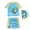 Light Blue, variant on Staki Boys' Swimwear Sets Boys Short Sleeve Rash Guard Swimsuit Set with Swim Trunks for Kids 2T 3T 4T Sky Blue,2-3 Years