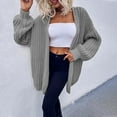thumbnail image 2 of Fesfesfes Women Cardigan Women Top Cardigan Outwear Coat Long Sleeve Coat Sale Clearance, 2 of 9