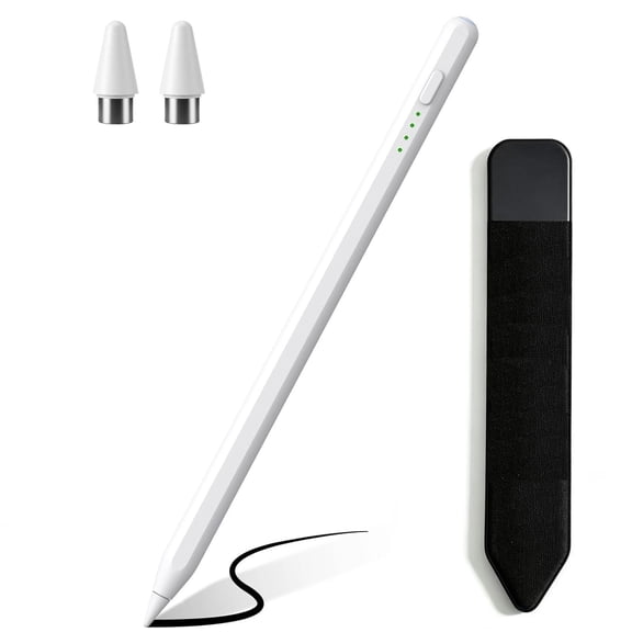 Stylus Pen for iPad air 3, Fast Charge, Palm Rejection, Tilt Sensitivity for iPad 2018-2025, iPad 11/10/9/8/7/6, iPad Mini 7/6/5-White