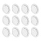 thumbnail image 1 of Cubierta de ventilación plana circular de 12 piezas de 53 mm/2.1" de acero inoxidable, cubierta de ventilación de soffit blanca, 1 of 7