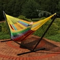 thumbnail image 3 of Sunnydaze 2-Person Handwoven Cotton and Nylon Mayan Hammock with Stand - Multicolor, 3 of 5
