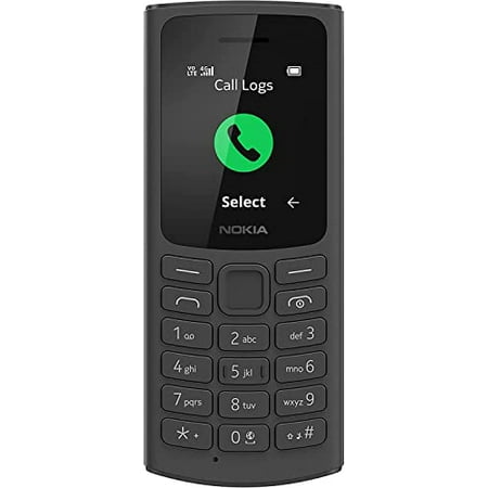 Nokia 105 4G Dual-SIM 128MB ROM + 48MB RAM (GSM Only | No CDMA) Factory Unlocked Android 4G/LTE Smartphone (Black) - International Version