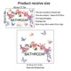 thumbnail image 3 of Ounissouiy Calcomanías de pared, Mural de fondo de flores, póster de arte plano, autoensamblaje, bricolaje, baño, inodoro, decoración de sala Decoración del hogar, 3 of 6
