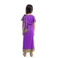 thumbnail image 5 of Byoo Toddler Girls' Princess Dress Solid Traditional Sari-Style Gown with Gold Border Soft Daily Dress for Kids, 5 of 6
