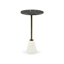 Signature Design by Ashley Contemporary Caramont Accent Table  Black/White/Gold Finish