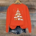 thumbnail image 2 of Cmfcve Women's Cute Xmas Sweatshirt Plus Size Christmas Tree Print Pullover Long Sleeve Crew Neck Holiday Base Apparel, 2 of 5