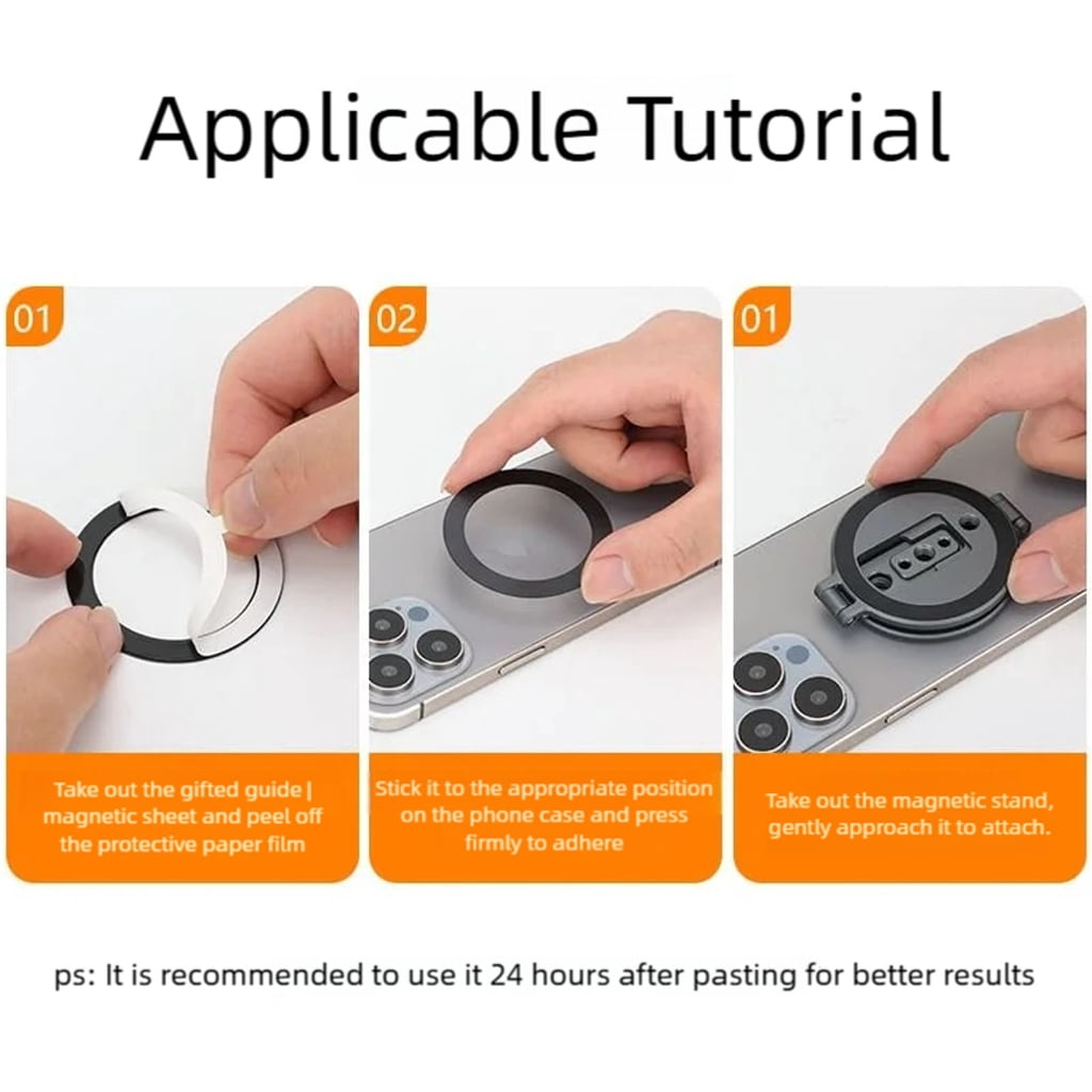 Aluminum Magnetic Phone Stand Collapsible Design Double Circle 1/4 Screw for Phone