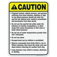 thumbnail image 1 of Ohio Caution Sign, Complies With State Of Ohio Pool Safety Code, 18x24 Reflective Aluminum EGP, 1 of 1