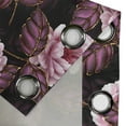 thumbnail image 4 of Ambesonne Flowers Boho Grommet Curtain, Night Jungle Floral, 50"x60", Dark Purple Blush and Plum, 4 of 5