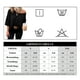 thumbnail image 5 of Sudadera con cuello redondo y manga 3/4 para mujer, 5 of 5