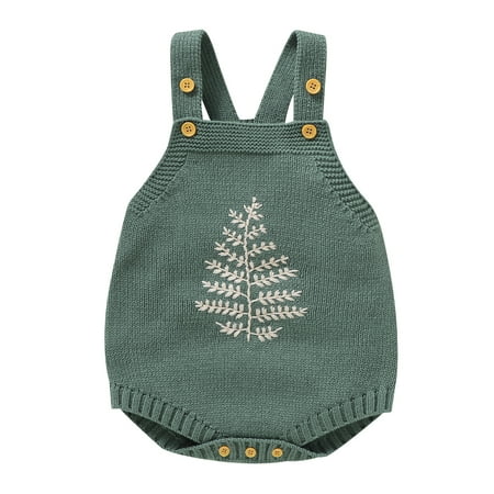 RGDYPKO Girls Jumpsuit Kids Fashion Romper Newborn Infant Baby Girl Boy Floral Pattern Knit Sweater Romper Sleeveless Bodysuit Clothes Outfit Clothing Loose Kids Overalls Size 6-9 Months