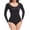 Black, variant on Women's Shapewear Bodysuit Body Shaper Seamless Crewneck Long Sleeve Compression Slimming Bodysuit