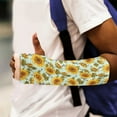 thumbnail image 4 of Jiueut Note Sunflower Arm Cast Cover Arm Cast Sleeve with Thumb Cover Size M Hand Cover for Shower Decorative Arm Plaster Cover for Women Cast Waterproof Cover Arm, 4 of 7