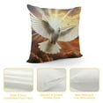 thumbnail image 4 of Nawypu  Dove Sun Art Printed Plush Pillow Cover Decorative Pillow Cover Square Cushion Cover, 4 of 5
