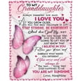 thumbnail image 3 of LHSHID Personalized Custom Name Message Blanket to My Granddaughter Always Remember How Much I Love You Luxury Soft Warm Lightweight Throw Blanket Bed Couch, 3 of 6