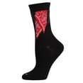 thumbnail image 2 of MeMoi Women's Bandana in Pocket Bamboo Blend Crew Socks - Womens - Female, 9-11, Denim Heather, 2 of 8