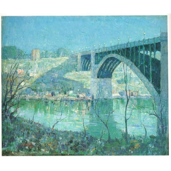 "Spring Night, Harlem River-Lawson - CANVAS OR FINE PRINT WALL ART"